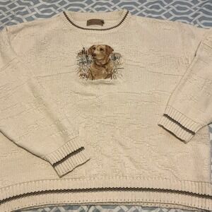 Vintage Shenandoah Embroidered  Lab Sweater Mens XL USA